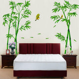 Maxbell 2 Pieces Wall Art Decals Bamboo Forest Wall Art Stickers for Indoor Bathroom