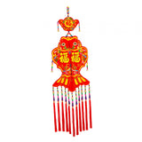 Maxbell 2024 New Year Decoration Lucky Fish Red Pendant for Holiday Wall Living Room