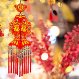 Maxbell 2024 New Year Decoration Lucky Fish Red Pendant for Holiday Wall Living Room