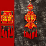Maxbell 2024 New Year Decoration Lucky Fish Red Pendant for Holiday Wall Living Room