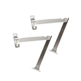 Maxbell 2 Pieces Lid Support Hinges Cabinet Cupboard Door Folding Hinge for Gift Box L