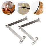 Maxbell 2 Pieces Lid Support Hinges Cabinet Cupboard Door Folding Hinge for Gift Box L