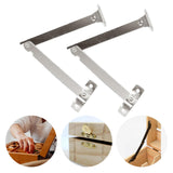 Maxbell 2 Pieces Lid Support Hinges Cabinet Cupboard Door Folding Hinge for Gift Box L