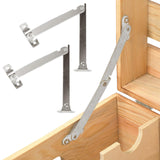 Maxbell 2 Pieces Lid Support Hinges Cabinet Cupboard Door Folding Hinge for Gift Box L