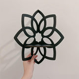 Maxbell Flower Shape Corner Shelf Wood Floating Shelves for Home Kitchen Living Room