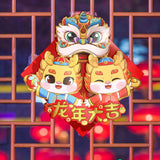 Maxbell Chinese New Year Door Sticker Wall Mural for Celebration Cabinet Dining Room Style A