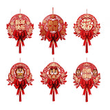 Maxbell Chinese New Year Blessing Hanging Decoration Decor for Door Living Room Tree Style A