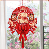 Maxbell Chinese New Year Blessing Hanging Decoration Decor for Door Living Room Tree Style F