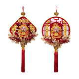 Maxbell Chinese New Year Decoration Traditional Tassel Pendant for Bedroom Tree Shop Square