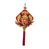 Maxbell Chinese New Year Decoration Traditional Tassel Pendant for Bedroom Tree Shop Square