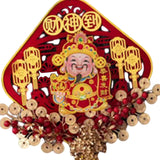Maxbell Chinese New Year Decoration Traditional Tassel Pendant for Bedroom Tree Shop Square
