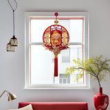 Maxbell Chinese New Year Decoration Traditional Tassel Pendant for Bedroom Tree Shop Round