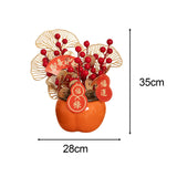 Maxbell New Year Decoration Bonsai Fake Flower Bucket for Living Room Porch Entryway