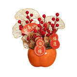 Maxbell New Year Decoration Bonsai Fake Flower Bucket for Living Room Porch Entryway