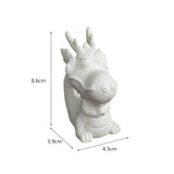 Maxbell Ceramic Dragon Figurine Crafts Dragon Sculpture for Bedroom Office Bookshelf Style A