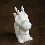 Maxbell Ceramic Dragon Figurine Crafts Dragon Sculpture for Bedroom Office Bookshelf Style A
