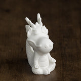 Maxbell Ceramic Dragon Figurine Crafts Dragon Sculpture for Bedroom Office Bookshelf Style B