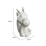 Maxbell Ceramic Dragon Figurine Crafts Dragon Sculpture for Bedroom Office Bookshelf Style B