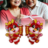 Maxbell 2Pcs New Year Door Stickers Decorative Wall Mural for Office Holiday Bedroom