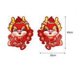 Maxbell 2x Chinese New Year Door Sticker for Spring Festivals Restaurant Living Room Style A