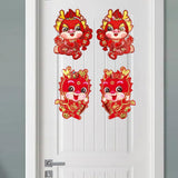 Maxbell 2x Chinese New Year Door Sticker for Spring Festivals Restaurant Living Room Style A