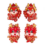 Maxbell 2x Chinese New Year Door Sticker for Spring Festivals Restaurant Living Room Style A