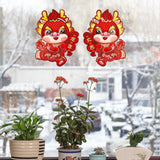 Maxbell 2x Chinese New Year Door Sticker for Spring Festivals Restaurant Living Room Style A