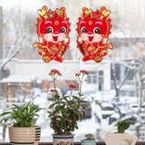 Maxbell 2x Chinese New Year Door Sticker for Spring Festivals Restaurant Living Room Style B