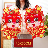 Maxbell 2x Chinese New Year Door Sticker for Spring Festivals Restaurant Living Room Style B