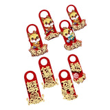 Maxbell 4 Pieces 2024 New Year Door Handle Decoration for Front Door Party Farmhouse Animals