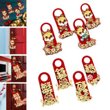 Maxbell 4 Pieces 2024 New Year Door Handle Decoration for Front Door Party Farmhouse Animals