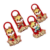 Maxbell 4 Pieces 2024 New Year Door Handle Decoration for Front Door Party Farmhouse Animals