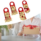 Maxbell 4 Pieces 2024 New Year Door Handle Decoration for Front Door Party Farmhouse Words