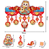 Maxbell Door Ornament Chinese New Year Decoration for Front Door Courtyard Door Gate Style A
