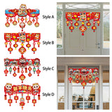 Maxbell Door Ornament Chinese New Year Decoration for Front Door Courtyard Door Gate Style A