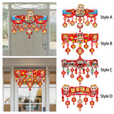 Maxbell Door Ornament Chinese New Year Decoration for Front Door Courtyard Door Gate Style A