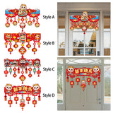 Maxbell Door Ornament Chinese New Year Decoration for Front Door Courtyard Door Gate Style A