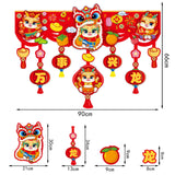 Maxbell Door Ornament Chinese New Year Decoration for Front Door Courtyard Door Gate Style B