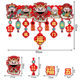 Maxbell Door Ornament Chinese New Year Decoration for Front Door Courtyard Door Gate Style C