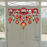 Maxbell Door Ornament Chinese New Year Decoration for Front Door Courtyard Door Gate Style C