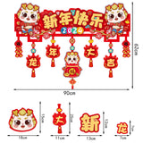 Maxbell Door Ornament Chinese New Year Decoration for Front Door Courtyard Door Gate Style D