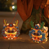 Maxbell Chinese New Year Lantern DIY Material Set Cute Traditional for Boys Children Blue