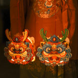 Maxbell Chinese New Year Lantern DIY Material Set Cute Traditional for Boys Children Blue