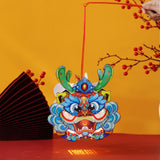 Maxbell Chinese New Year Lantern DIY Material Set Cute Traditional for Boys Children Blue