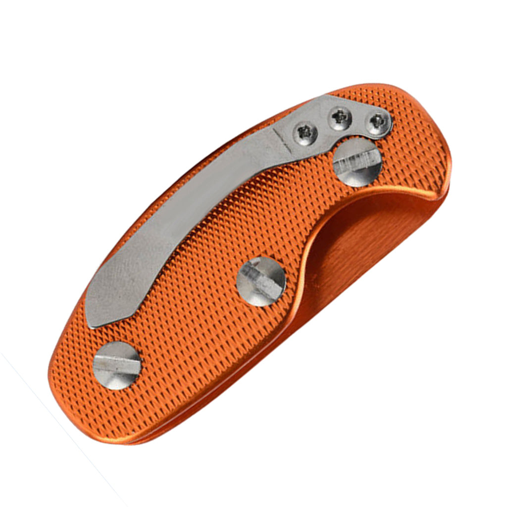 Aluminum Key Holder Organizer Clip Keyring Keychain Tool - Orange