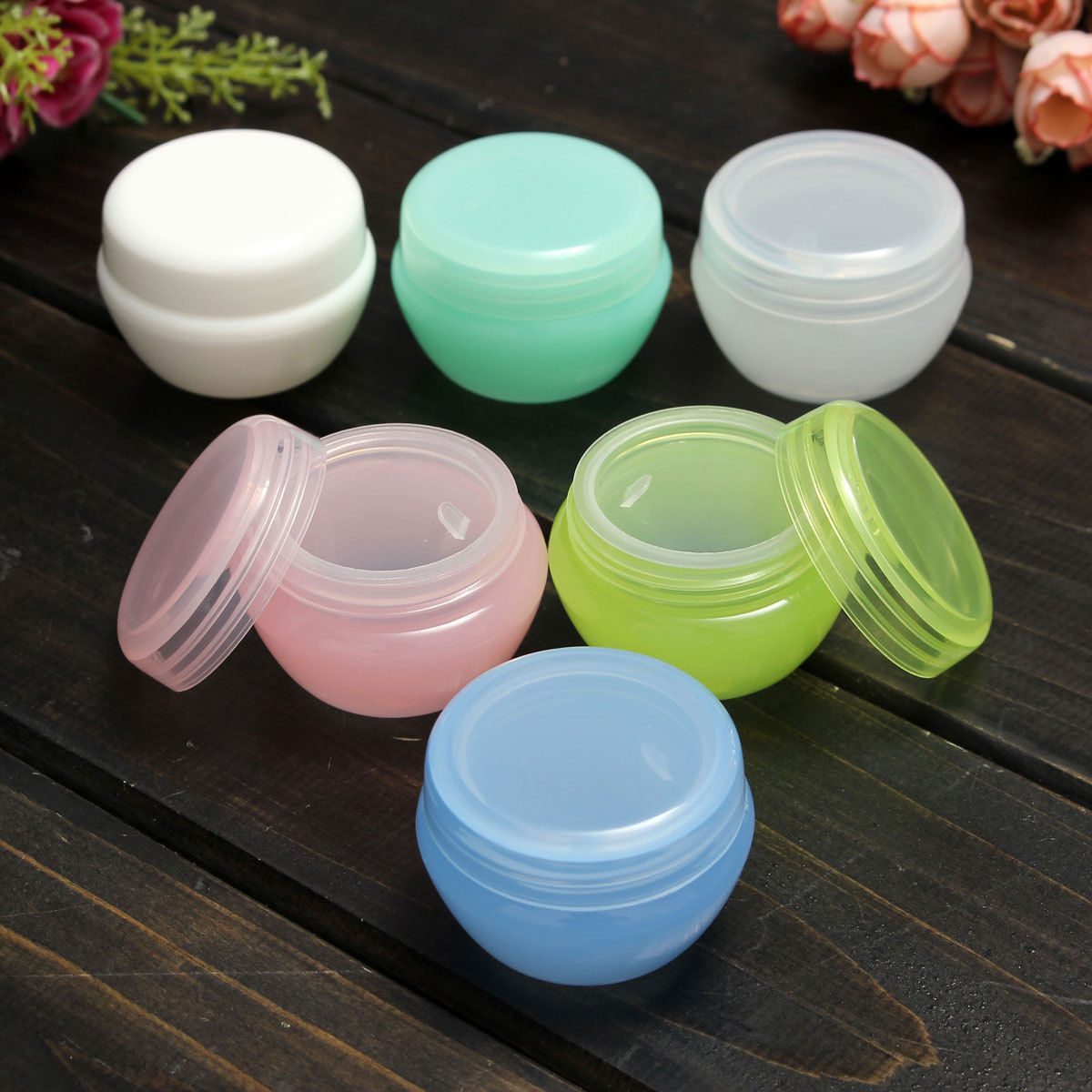 2Pcs 10g Empty Makeup Cosmetic Face Cream Jar Pot Bottle Container - Pink