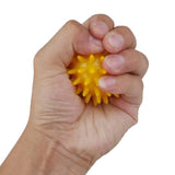 Soft Spikey Massage Ball for Palm/Feet/Arm/Neck/Back/Ankle Yellow 5.5cm