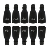 10x PVC Nail Art Soak Off Clip Cap UV Gel Polish Remover Wrap Tool Black