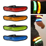 Max Reflective Flashing LED Armband Visible Belt Strap Sports Night Walking Blue