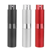 Maxbell 8ml Refillable Rotation Perfume Atomizer Empty Spray Bottle - Black